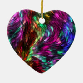 Rainbow Splash Ceramic Ornament
