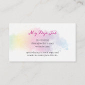 Rainbow Splash Dyeing Visitekaartje (Achterkant)