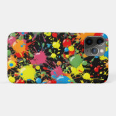 Rainbow Splash Paint Droplets PD Case-Mate iPhone Case (Achterkant (horizontaal))