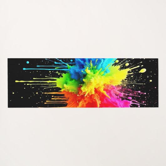 Rainbow Splash Powder Art Yogamat (Achterkant (horizontaal))