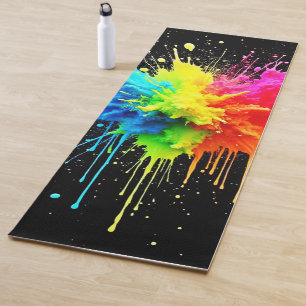 Rainbow Splash Powder Art Yogamat