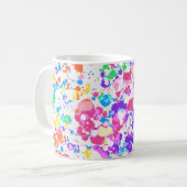 Rainbow Splatter Art Colorful Splashes Koffiemok (Voorkant links)