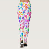 Rainbow Splatter Art Colorful Splashes Leggings (Achterkant)