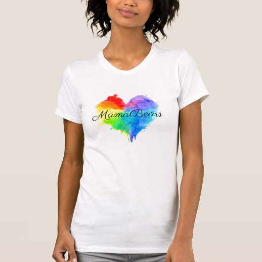 Rainbow Splatter Heart Shirt (Voorkant)