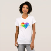 Rainbow Splatter Heart Shirt (Voorkant volledig)