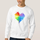 Rainbow Splatter Heart Sweatshirt (Voorkant)