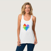 Rainbow Splatter Tanktop (Volledige Voorkant)
