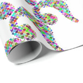 Rainbow Splatter-vraagteken Cadeaupapier (Rol Hoek)