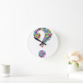 Rainbow Splatter-vraagteken Ronde Klok (Huis)