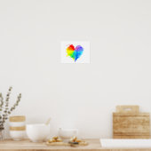 Rainbow Splattered Heart Print (Keuken)