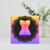Rainbow SPOT CORSET BACHELORETTE INVITATION PARTI (Debout devant)