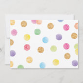 Rainbow Spot Dank u kaart Verjaardagsfeest (Achterkant)