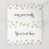 Rainbow Spot Pastel Plaats Kaart Verjaardagsfeest (Buitenkant ongevouwen)