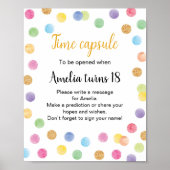 Rainbow Spot Verjaardag Tijd Capsule Teken Poster (Voorkant)