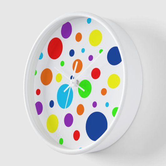Rainbow Spots Clock (Hoek)