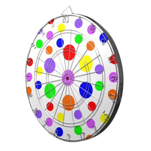 Rainbow Spots Dart Board Dartbord (Voorkant Rechts)
