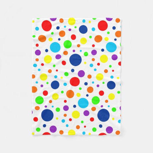 Rainbow Spots Fleece Blanket (Voorkant)