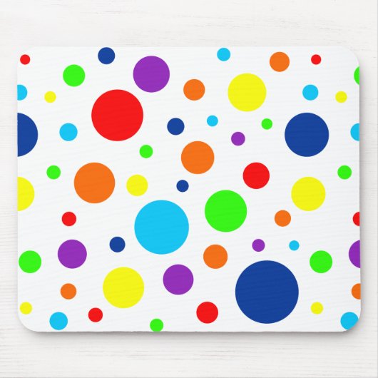 Rainbow Spots Mousepad Muismat (Voorkant)