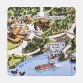 Rainbow Springs Nederland Kaart Metalen Ornament (Achterkant)