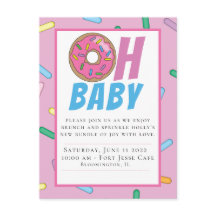 Rainbow Sprinkle Baby shower Briefkaart