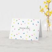 Rainbow Sprinkle Douche Anniversaire Carte de reme (Fleur jaune)