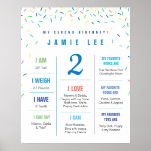 Rainbow Sprinkles affiche de deuxième anniversaire