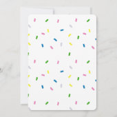 Rainbow Sprinkles Anniversaire Invitation Motif (Dos)