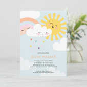 Rainbow Sprinkles Baby shower Uitnodiging (Staand voorkant)