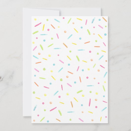 Rainbow Sprinkles Baby Sprinkle Kaart (Achterkant)