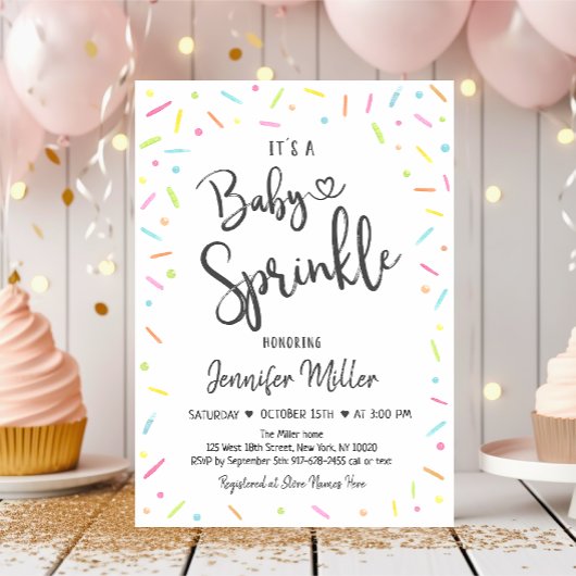 Rainbow Sprinkles Baby Sprinkle Kaart