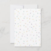 Rainbow Sprinkles Baby Sprinkle uitnodiging (Achterkant)