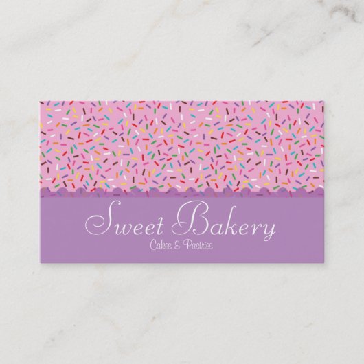 Rainbow Sprinkles Bakery Visitekaartje (Voorkant)