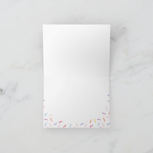 Rainbow Sprinkles Bedankkaart (Binnen)