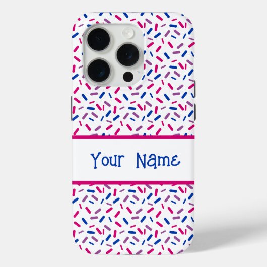 Rainbow Sprinkles Bisexual Pride Flag Case-Mate iPhone Case (Achterkant)