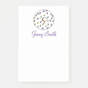 Rainbow Sprinkles Donut Doughnut Foodie Post Post-it® Notes