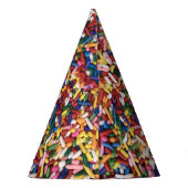Rainbow Sprinkles Feesthoedjes (Achterkant)