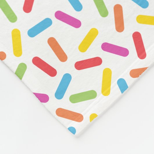 Rainbow Sprinkles Fleece Deken (Hoek)