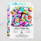 Rainbow Sprinkles Kinderen Verjaardag Kaart (Voorkant / Achterkant)