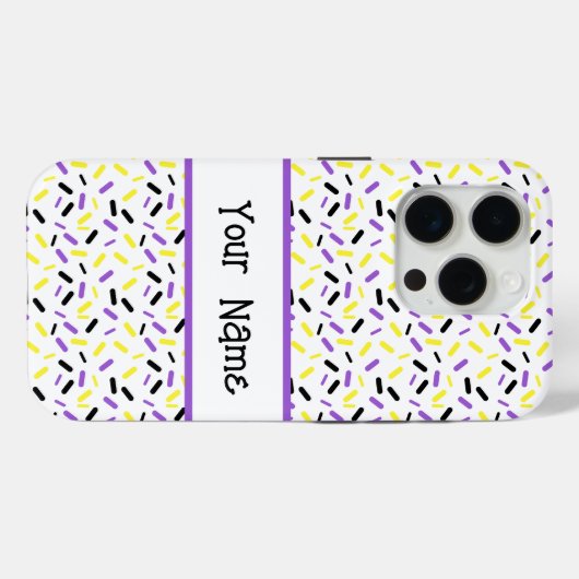 Rainbow Sprinkles Nonbinary Pride Flag Case-Mate iPhone Case (Achterkant (horizontaal))