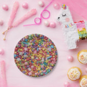 Rainbow sprinkles papieren bordje (Feest)