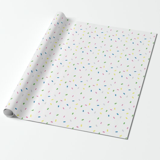 Rainbow Sprinkles Pattern Cadeaupapier (Uitgerold)