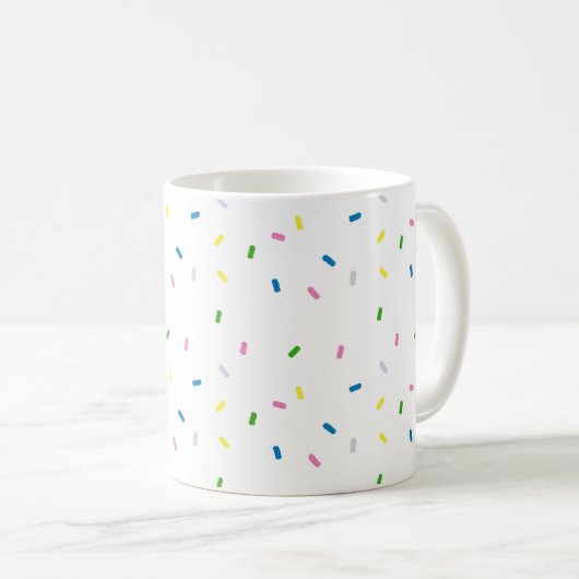 Rainbow Sprinkles Pattern Coffee Mok (Voorkant rechts)