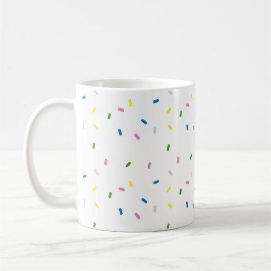 Rainbow Sprinkles Pattern Coffee Mok (Links)