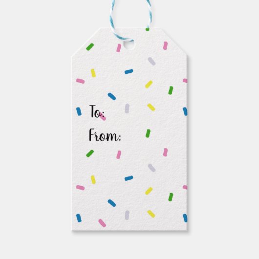 Rainbow Sprinkles Pattern Gift Labels Cadeaulabel (Voorkant)