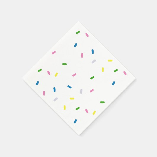 Rainbow Sprinkles Pattern Napkin Servet (Hoek)