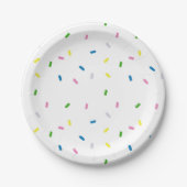 Rainbow Sprinkles Pattern Party Paper Bord (Voorkant)