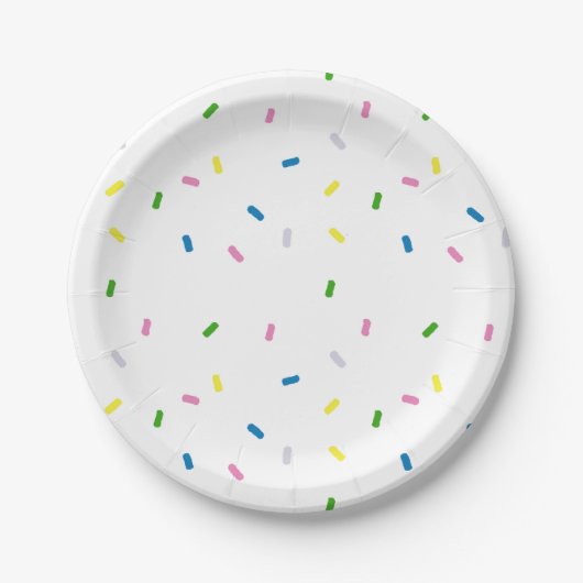 Rainbow Sprinkles Pattern Party Paper Bord (Voorkant)