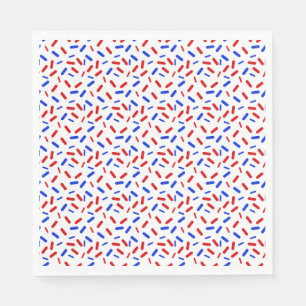 Rainbow Sprinkles Rood Wit Blauw Amerikaanse Vlag Servet