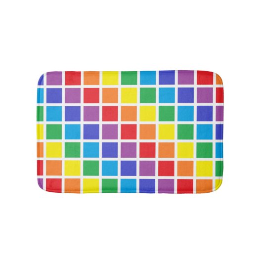 Rainbow Squares Bath Mat (Voorkant)