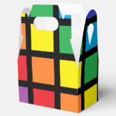 Rainbow Squares Black Bedankdoosjes (Geopend)